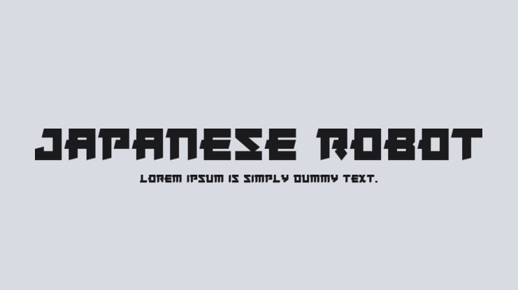 Download Free Japanese Robot Font Family Download Free For Desktop Webfont Fonts Typography