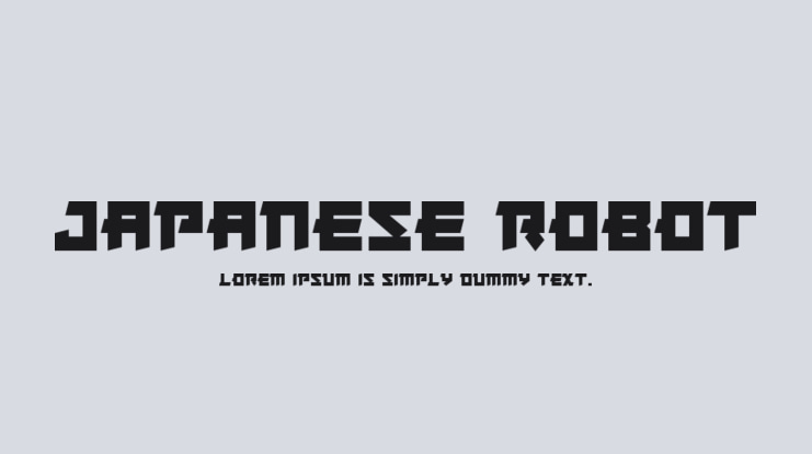 Japanese Robot Font Family