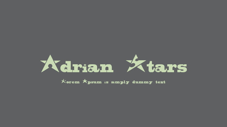 Adrian Stars Font