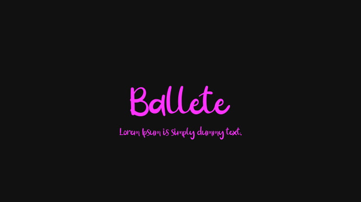 Ballete Font