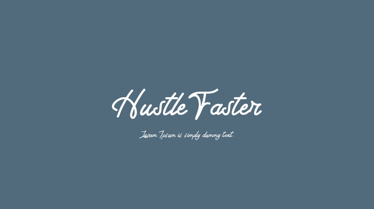 Hustle Faster Font : Download Free for Desktop & Webfont