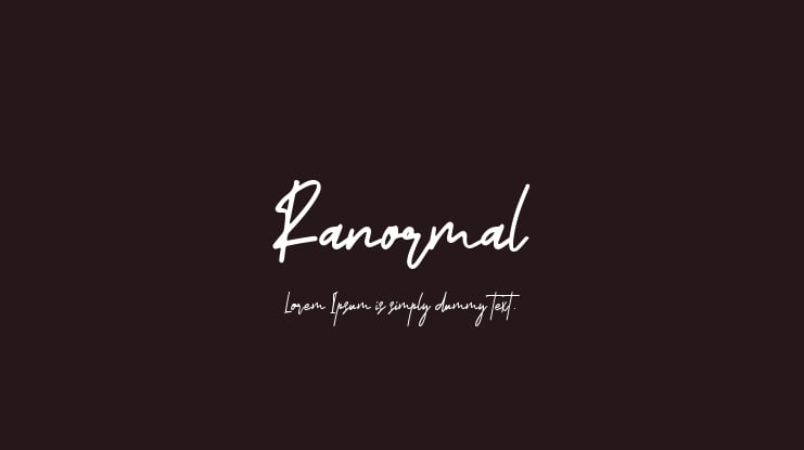 Ranormal Font Family