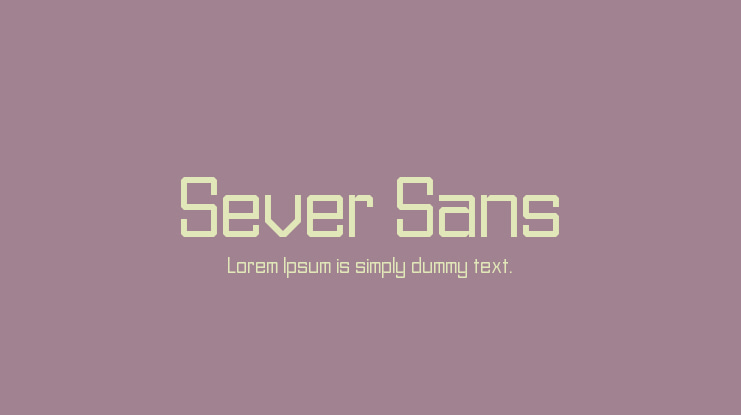 Sever Sans Font Family