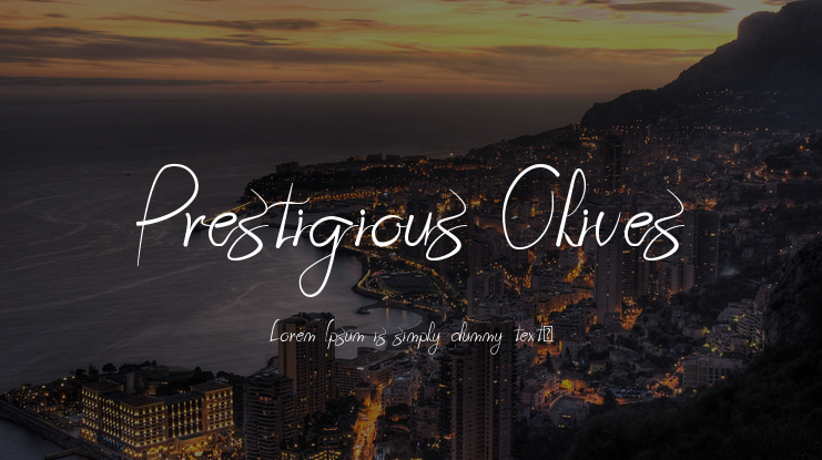 Prestigious Olives Font
