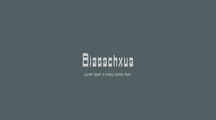 Biasachxua Font