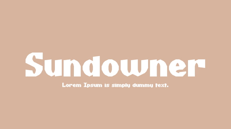 Sundowner Font
