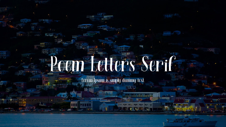 Poem Letters Serif Font