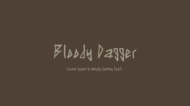 Bloody Dagger Font