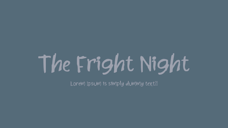 The Fright Night Font