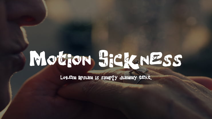 Motion Sickness Font