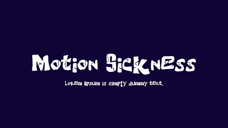 Motion Sickness Font