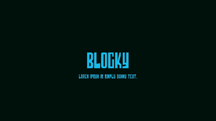 Blocky Font