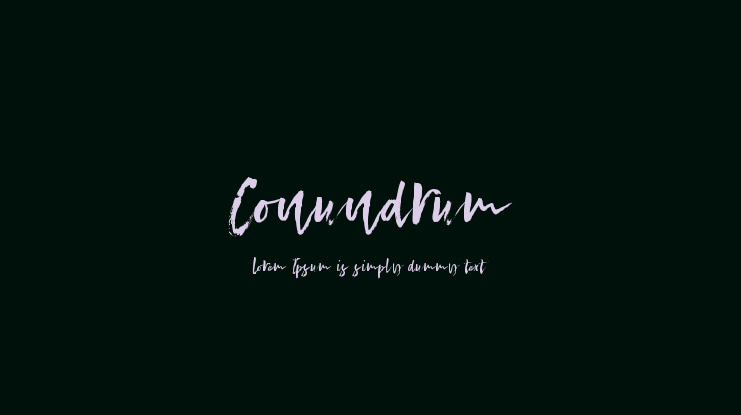 Conundrum Font