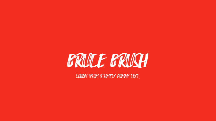 Bruce Brush Font