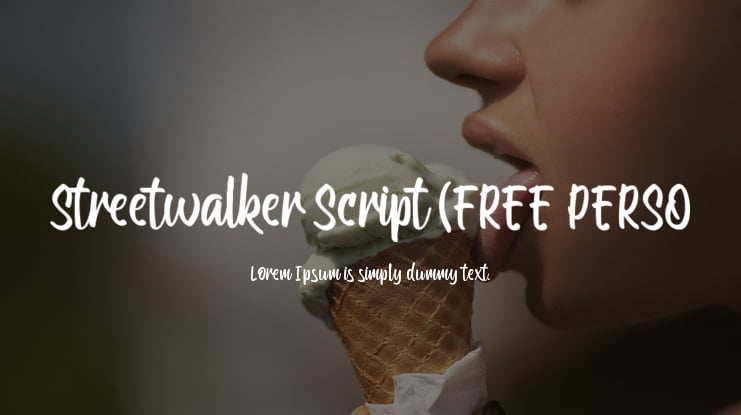 Streetwalker Script (FREE PERSO Font