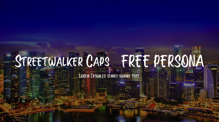 Streetwalker Caps (FREE PERSONA Font