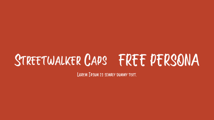 Streetwalker Caps (FREE PERSONA Font