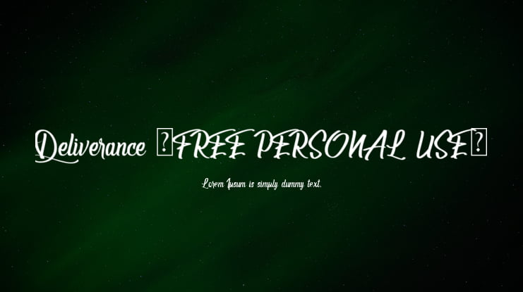 Deliverance (FREE PERSONAL USE) Font