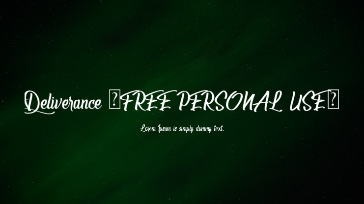 Deliverance (FREE PERSONAL USE) Font