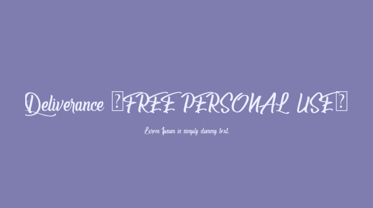 Deliverance (FREE PERSONAL USE) Font