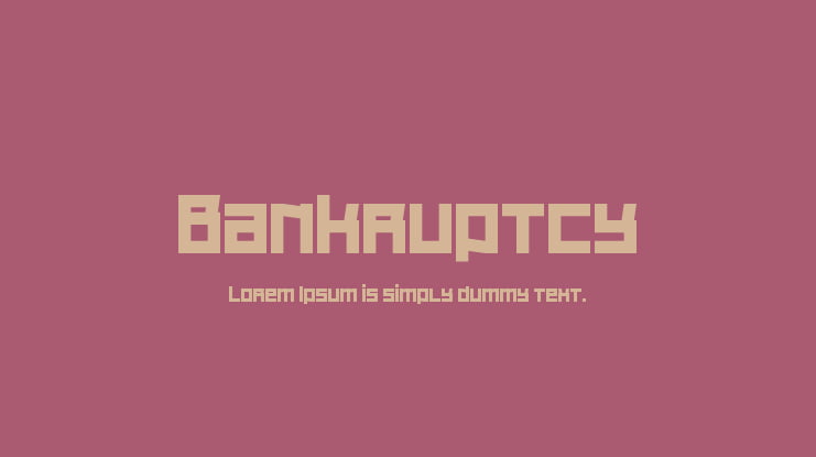 Bankruptcy Font