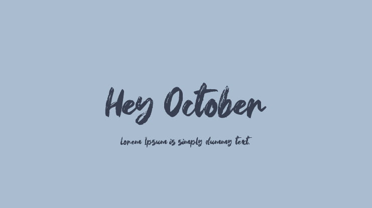 hey october font free download