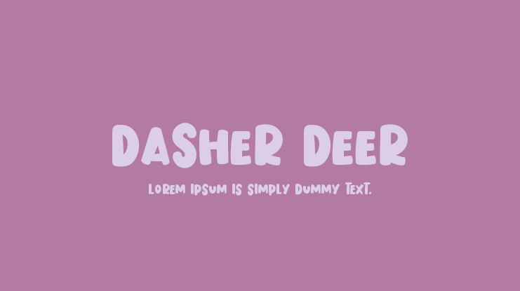 Dasher Deer Font