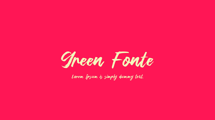 Green Fonte Font