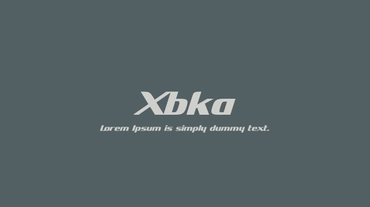 Xbka Font