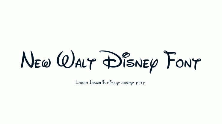 New Walt Disney Font