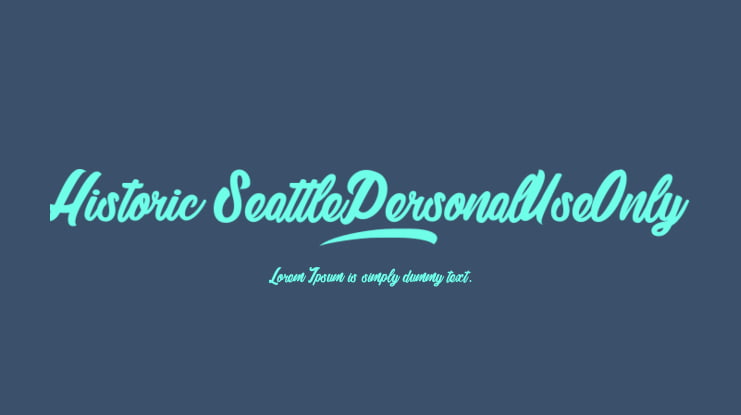 Historic Seattle_PersonalUseOnly Font