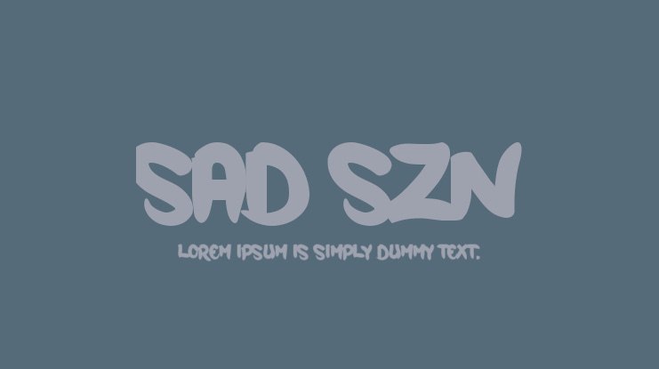 Sad Szn Font