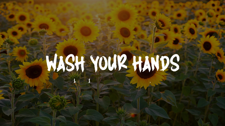 WASH YOUR HANDS Font