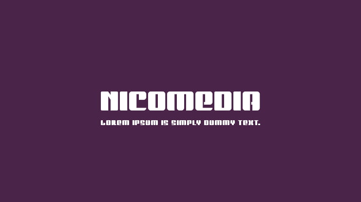 Nicomedia Font Family