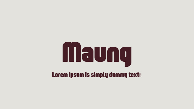 Maung Font