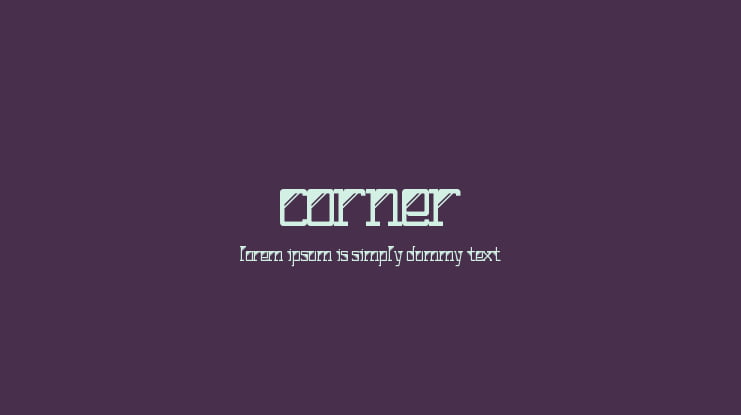 Corner Font