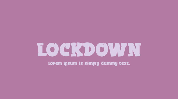 LOCKDOWN Font