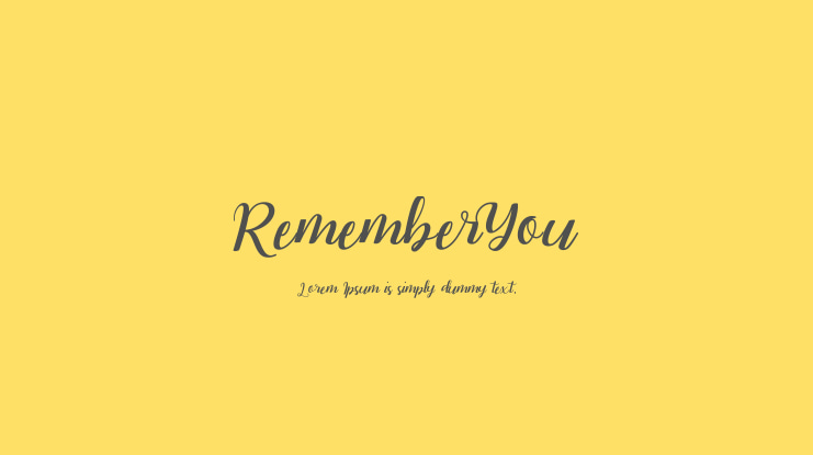 RememberYou Font