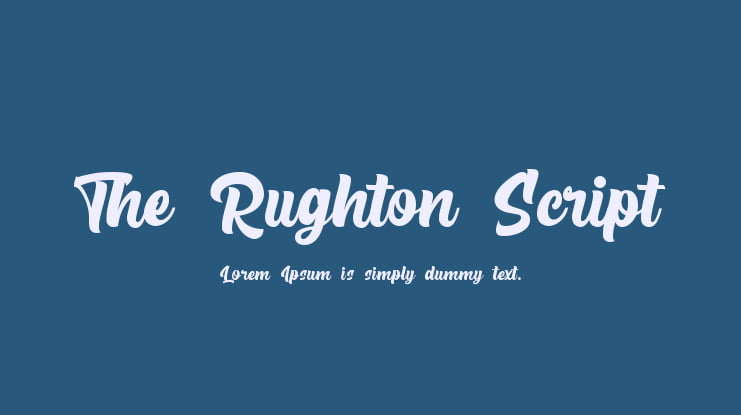 The Rughton Script Font