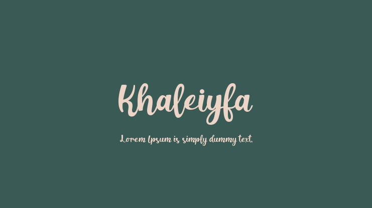 Khaleiyfa Font
