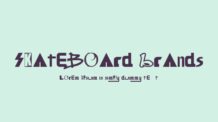 Skateboard Brands Font