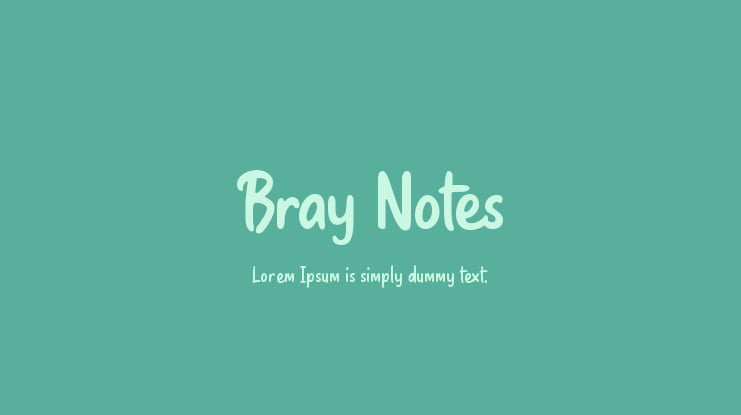 Bray Notes Font