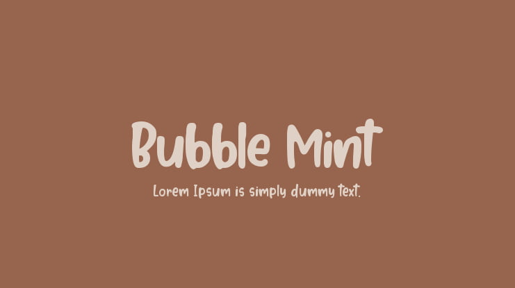 Bubble Mint Font
