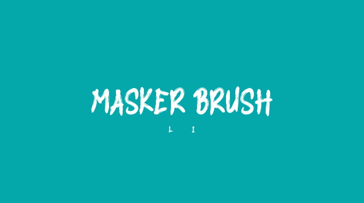 MASKER BRUSH Font