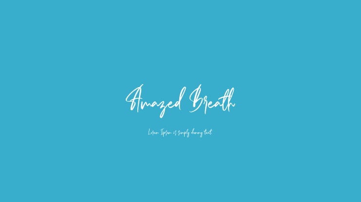 Amazed Breath Font