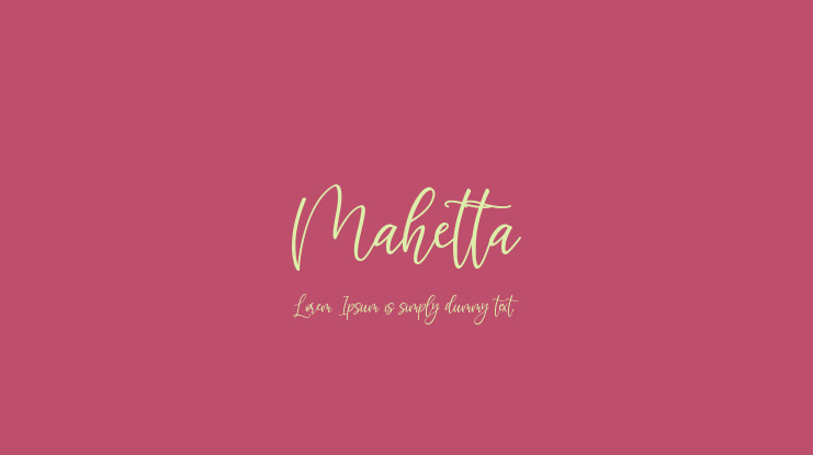 Mahetta Font