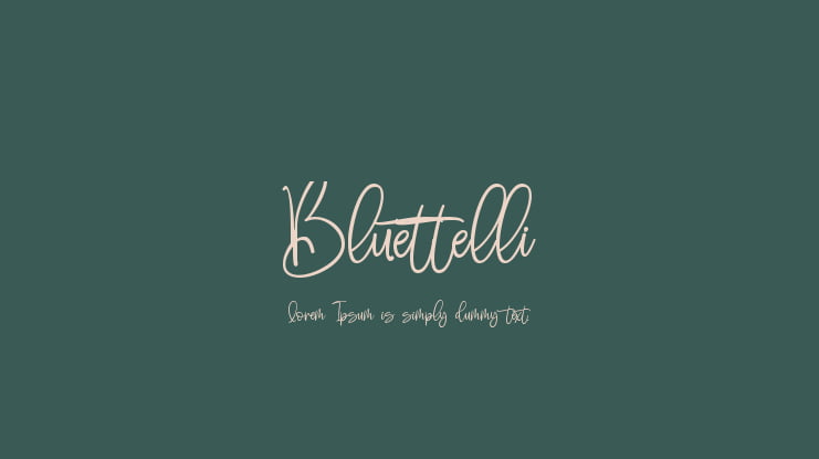 Bluettelli Font