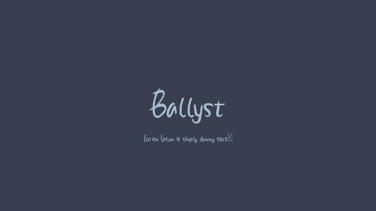 Ballyst Font