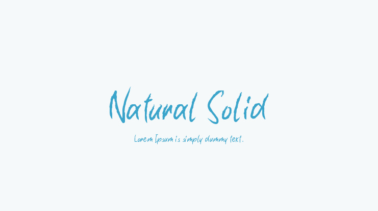 Natural Solid Font Family