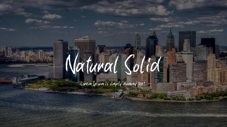 Natural Solid Font Family